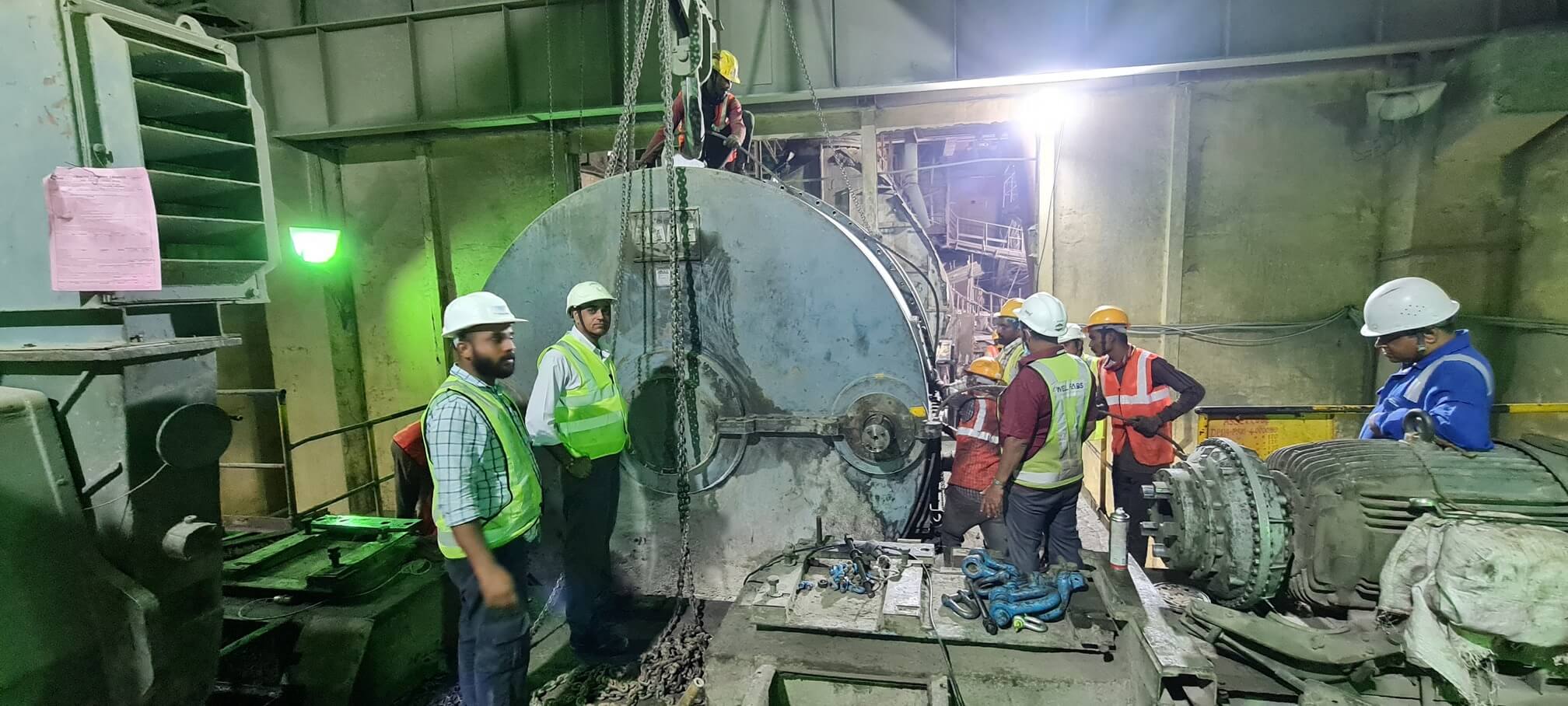 Cement Mill MAG Gear bOx replacement at Orient cement Limited,Devapur