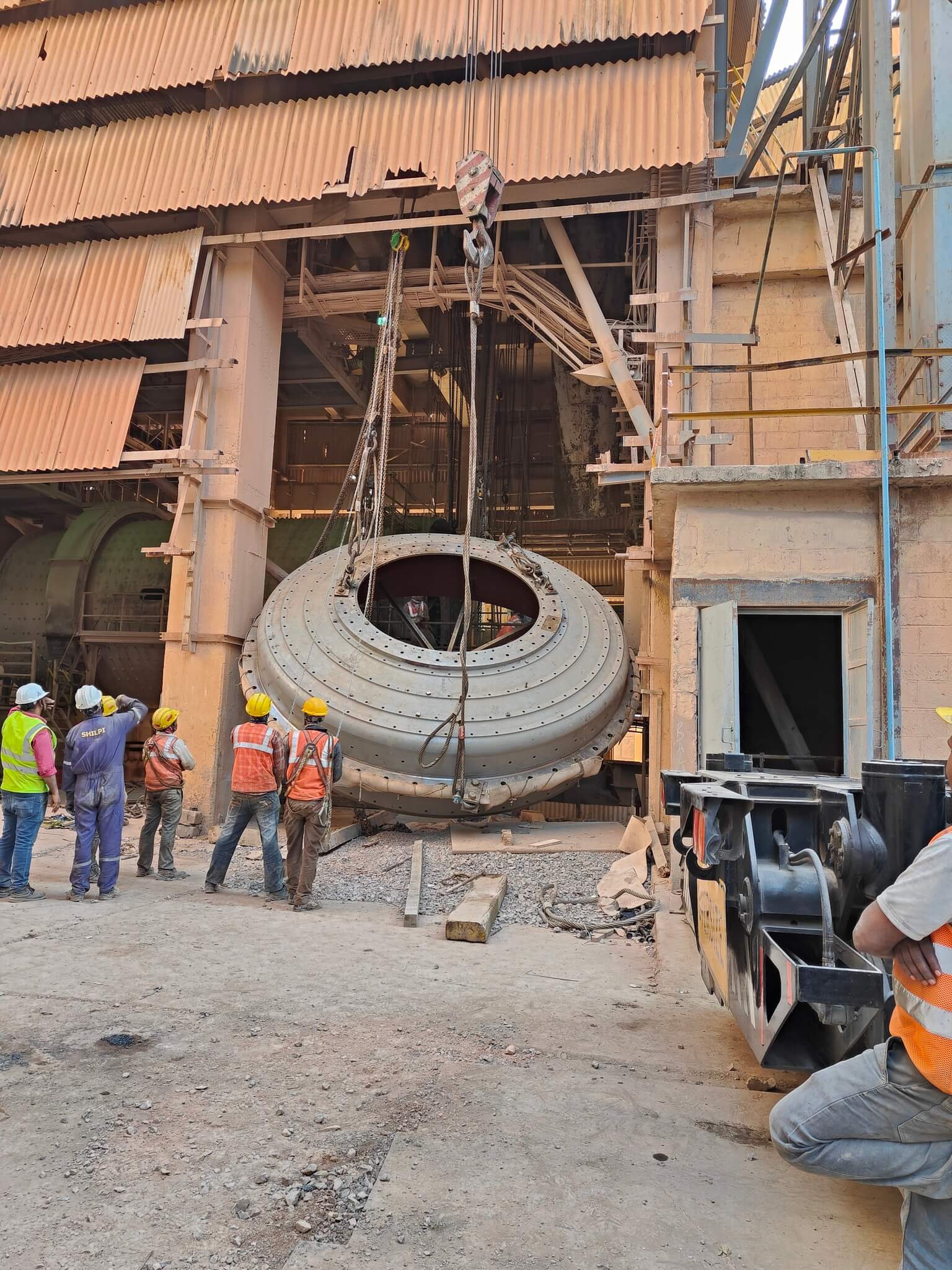Raw Mill Shell replacement at Orient cement Devapur