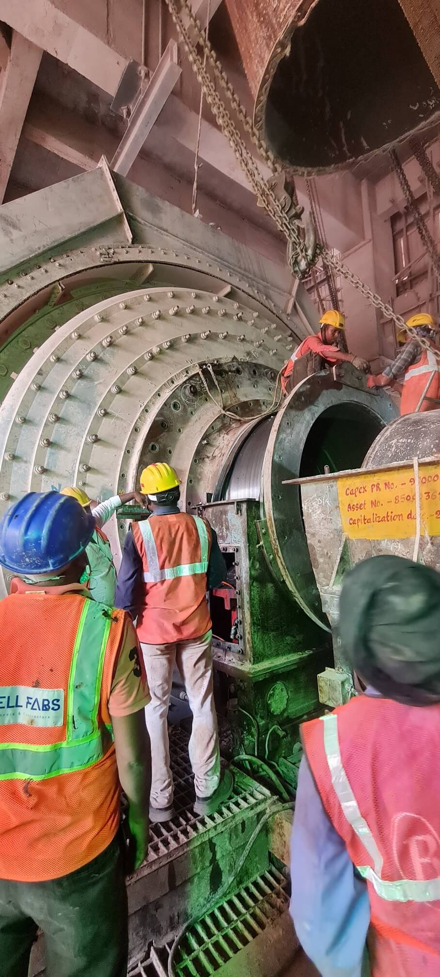 Raw Mill Trunnion Head Replacemnt at Orient cement Devapur