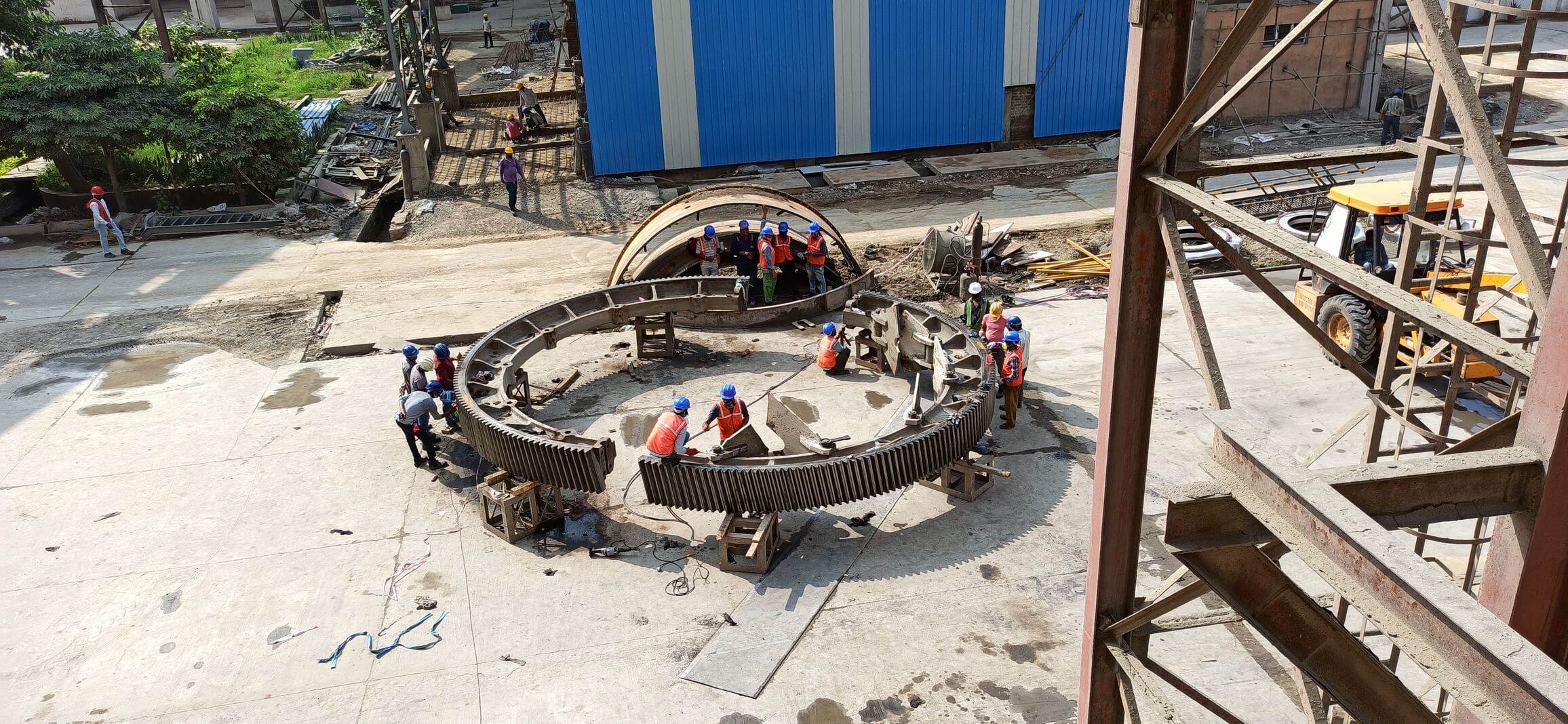 Kilnn Shell and Girth Gear Replacement at Prism Johnson Limited Satna