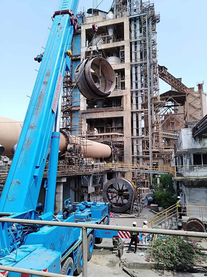 Kiln Shell Replacement at Kamal Cement