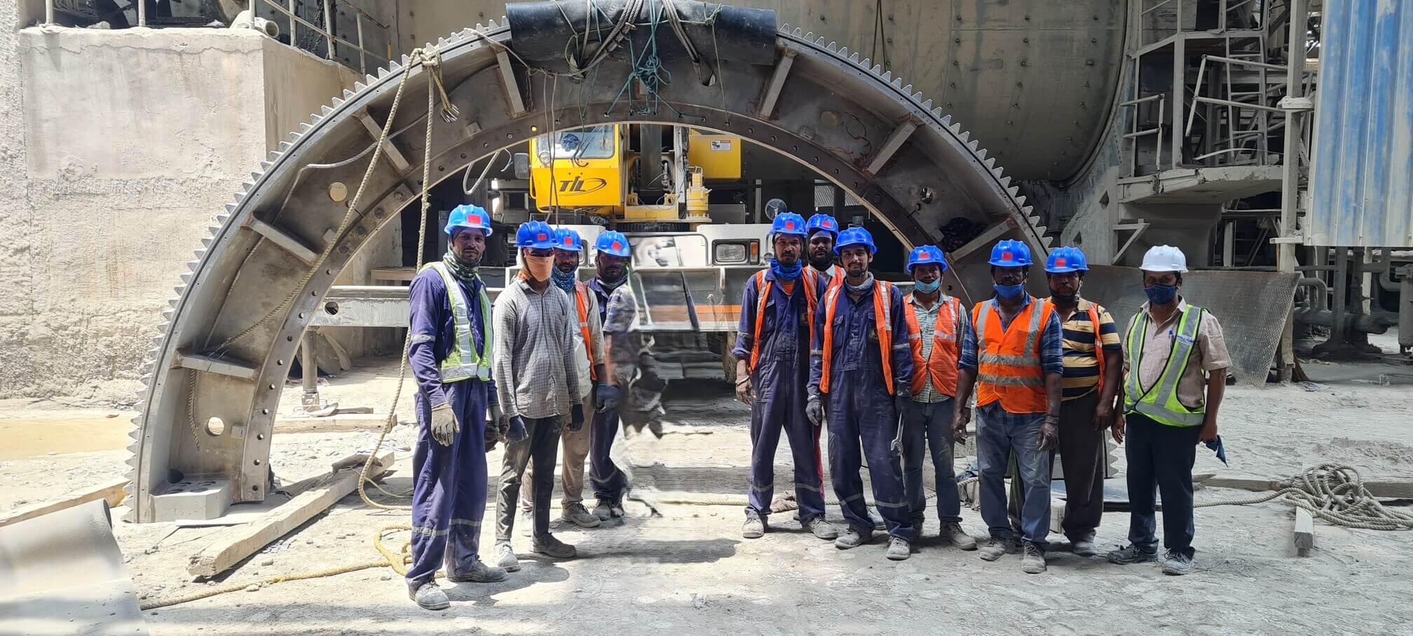 Cement Mill Girth Gear Replacement at Prism Johnson Limited Satna