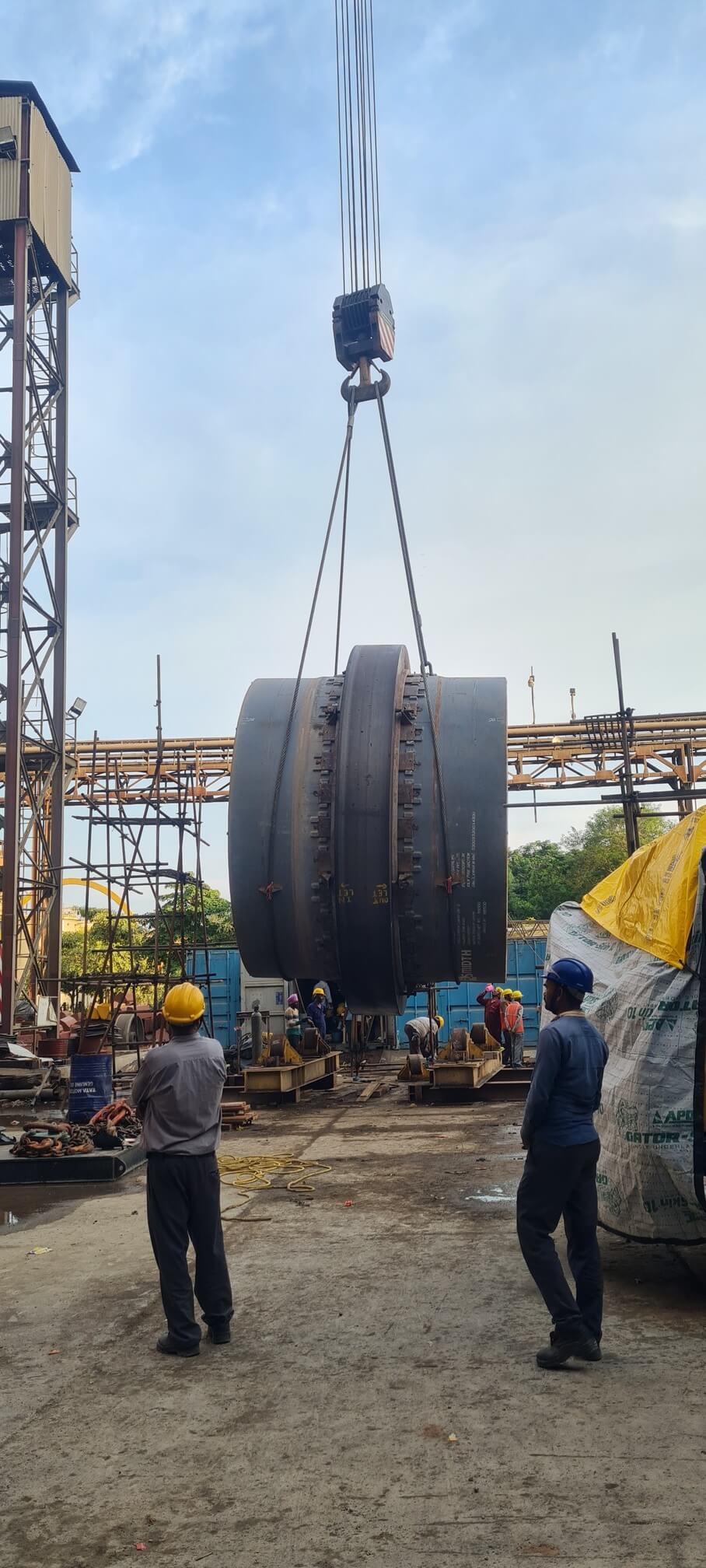 Kiln Center Tyre replacement at Prism Johson Limited Satna